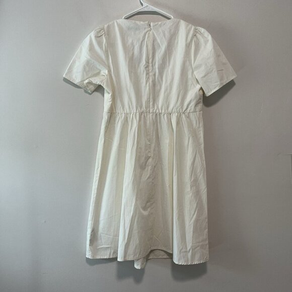 Madewell NWT Tie-Front Mini Dress in White Size 0 - Picture 7 of 10
